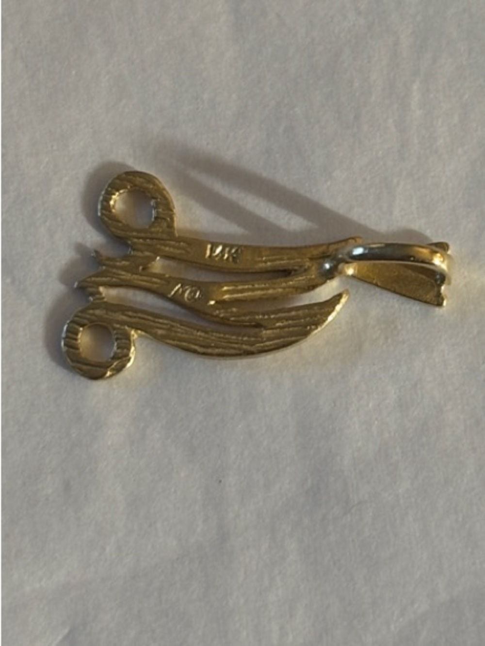Monogram M Initial 14k Pendant Charms (2) - Picture 2 of 3